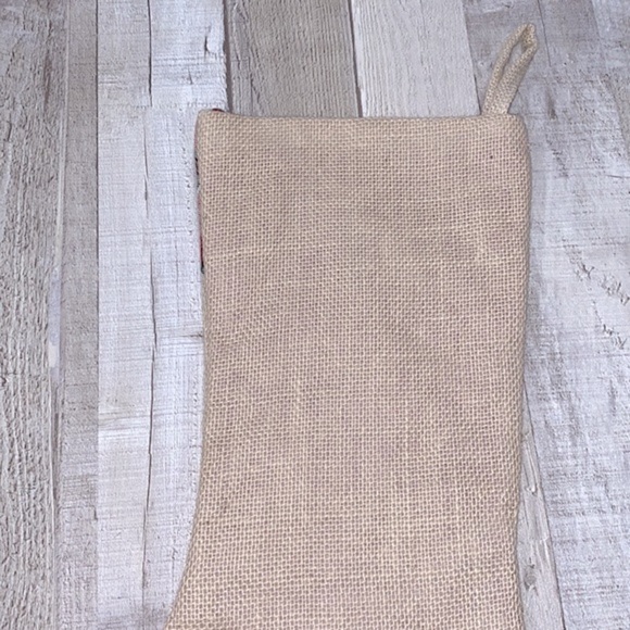 Christmas burlap stocking - Picture 3 of 5